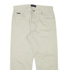 VALENTINO Mens Cotton Blend Beige Regular Fit Straight Leg Trousers W34 L27