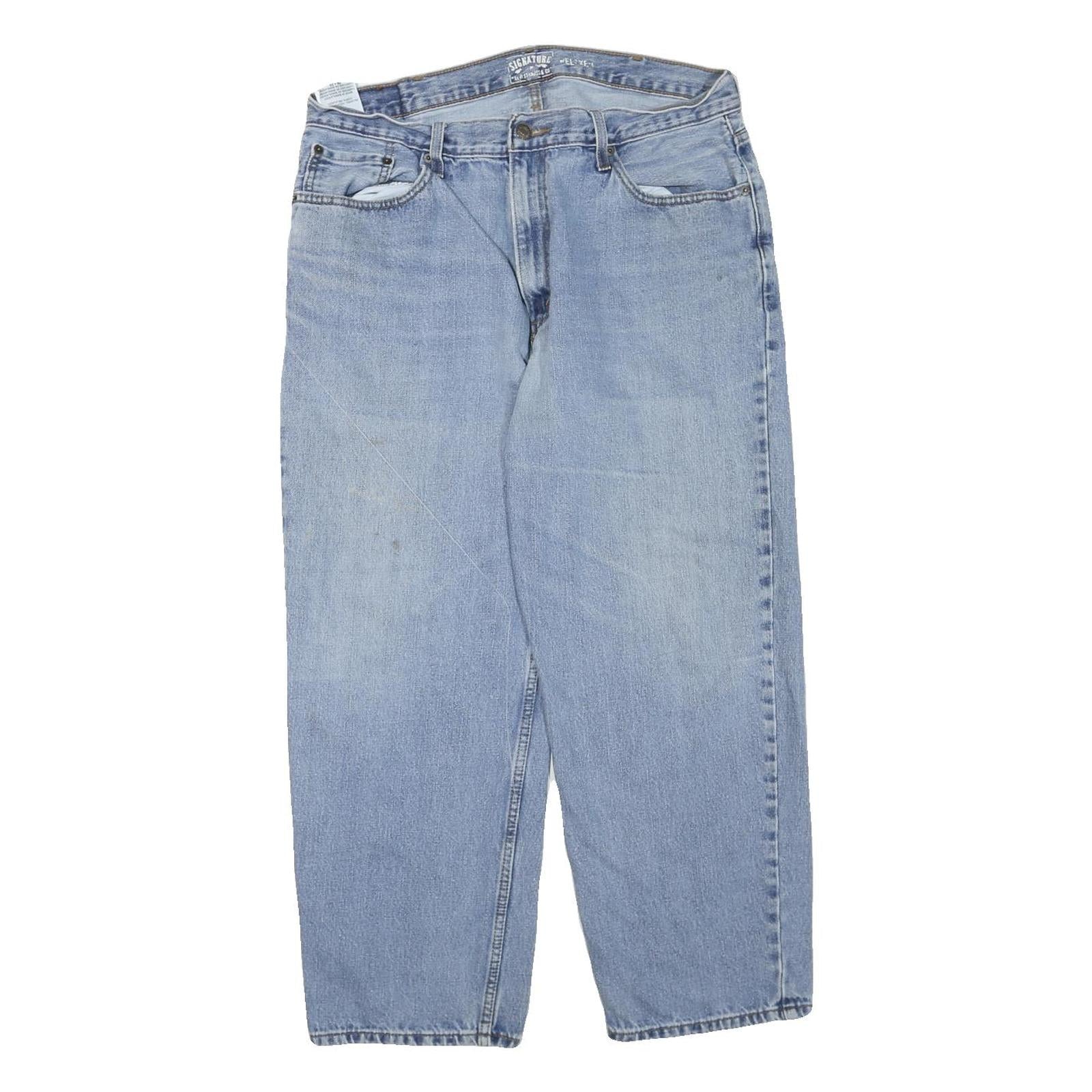 LEVI'S Womens Jeans Blue Regular Straight Denim Light W38 L30 Classic Zip