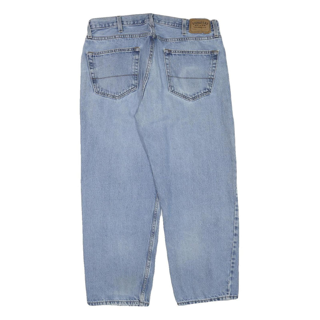 LEVI'S Womens Jeans Blue Regular Straight Denim Light W38 L30 Classic Zip