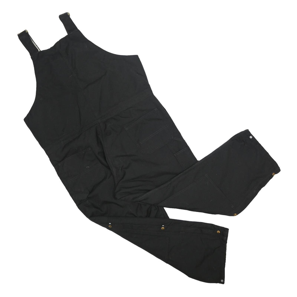 CARHARTT Insulated Mens Black Cotton Blend Dungarees 2XL W44 L28 Workwear