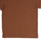 TOMMY HILFIGER Mens Brown Short Sleeve Polo Shirt L Cotton Classic Fit