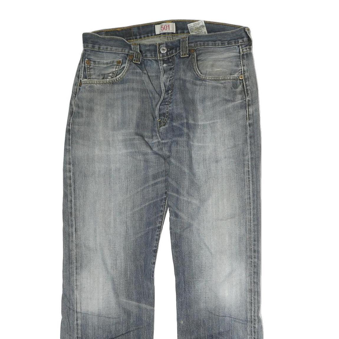 LEVI'S 501 Mens Jeans Blue Regular Straight Denim Medium W32 L30 Classic Fit Zip