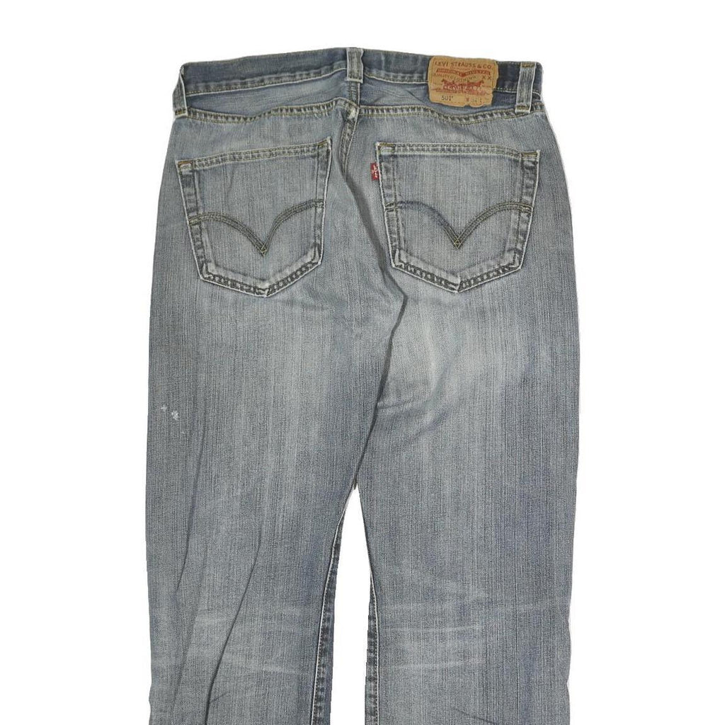 LEVI'S 501 Mens Jeans Blue Regular Straight Denim Medium W32 L30 Classic Fit Zip