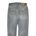 LEVI'S 501 Mens Jeans Blue Regular Straight Denim Medium W32 L30 Classic Fit Zip