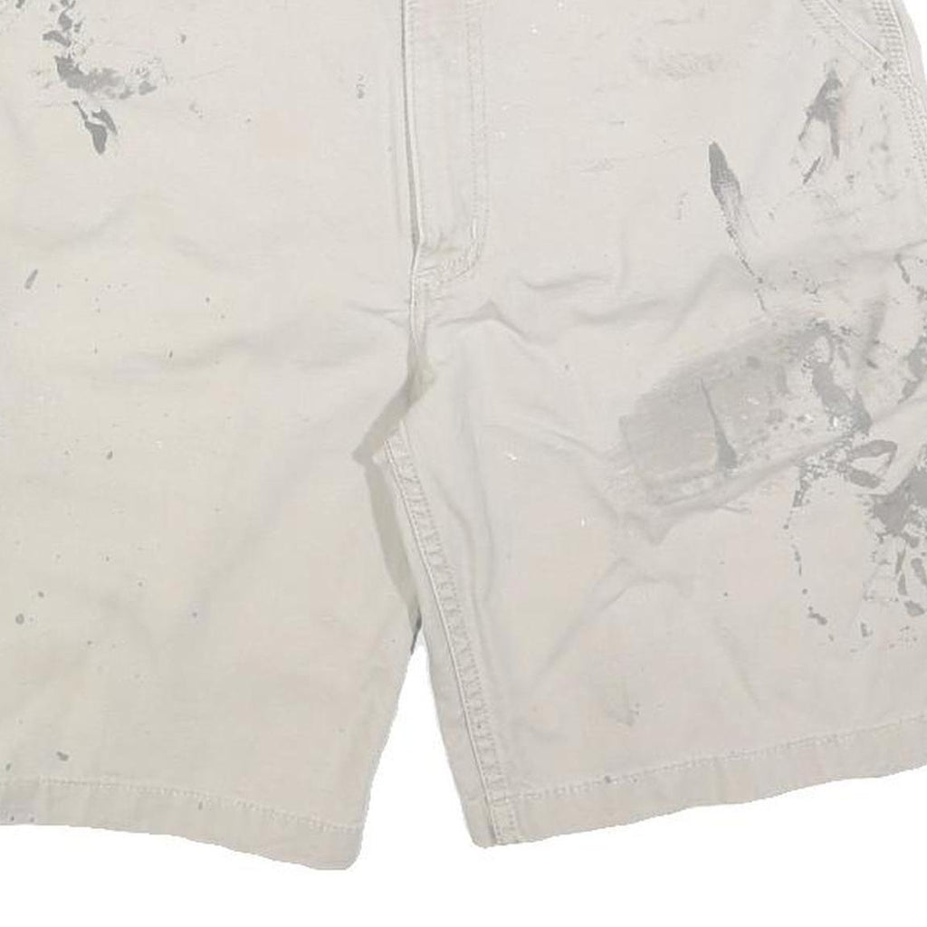 CARHARTT Mens Shorts Beige Casual Cotton Blend Relaxed Fit M W33 Workwear