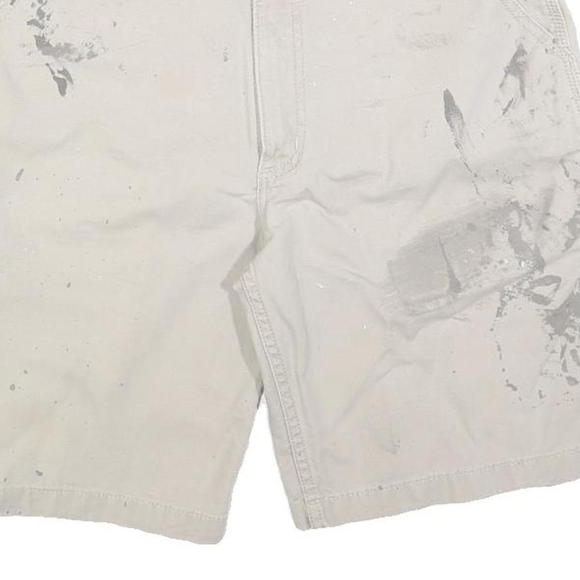 CARHARTT Mens Shorts Beige Casual Cotton Blend Relaxed Fit M W33 Workwear