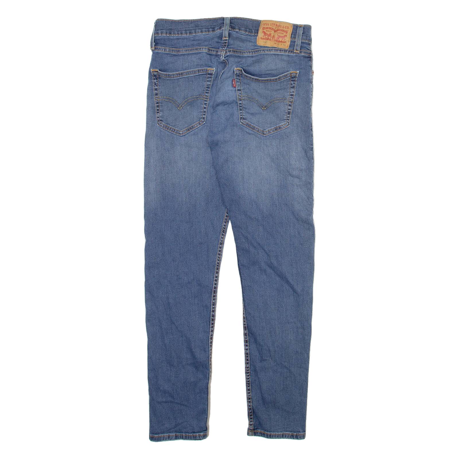 LEVI'S 512 Jeans Mens Blue Slim Tapered Stone Wash W29 L30
