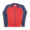 NIKE Mens Red & Navy Athletic Zip Jacket XL Polyester Sport USA Print