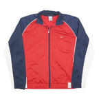NIKE Mens Red & Navy Athletic Zip Jacket XL Polyester Sport USA Print