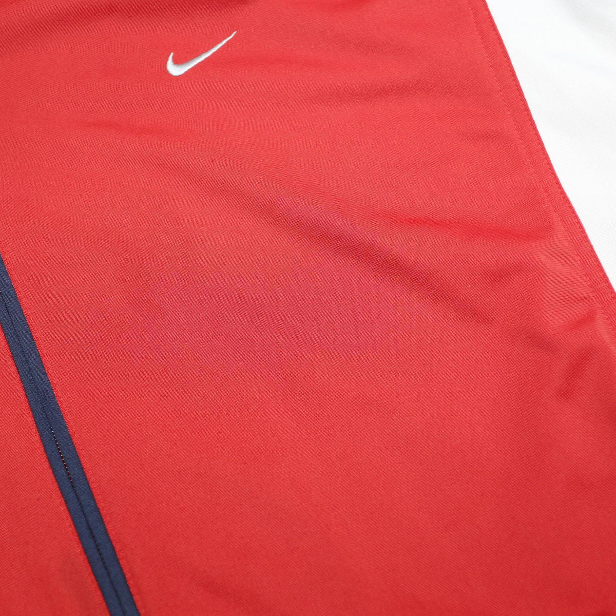 NIKE Mens Red & Navy Athletic Zip Jacket XL Polyester Sport USA Print