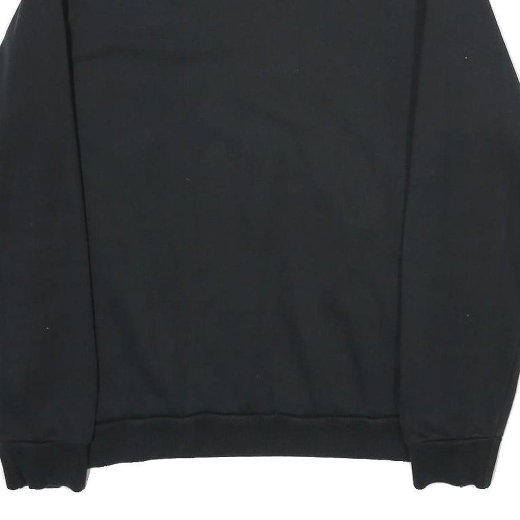 PUMA Mens Black Cotton Blend Crew Neck Sweatshirt M Logo Printed Casual