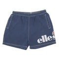 ELLESSE Mens Shorts Navy Blue Casual S W37 Logo Print Polyester Blend