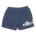 ELLESSE Mens Shorts Navy Blue Casual S W37 Logo Print Polyester Blend
