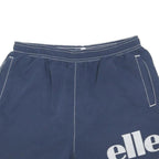 ELLESSE Mens Shorts Navy Blue Casual S W37 Logo Print Polyester Blend