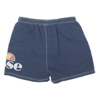 ELLESSE Mens Shorts Navy Blue Casual S W37 Logo Print Polyester Blend