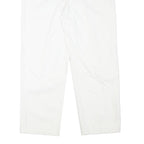 PETER POLO Womens Cotton Blend White Relaxed Straight Trousers W33 L27