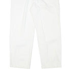 PETER POLO Womens Cotton Blend White Relaxed Straight Trousers W33 L27