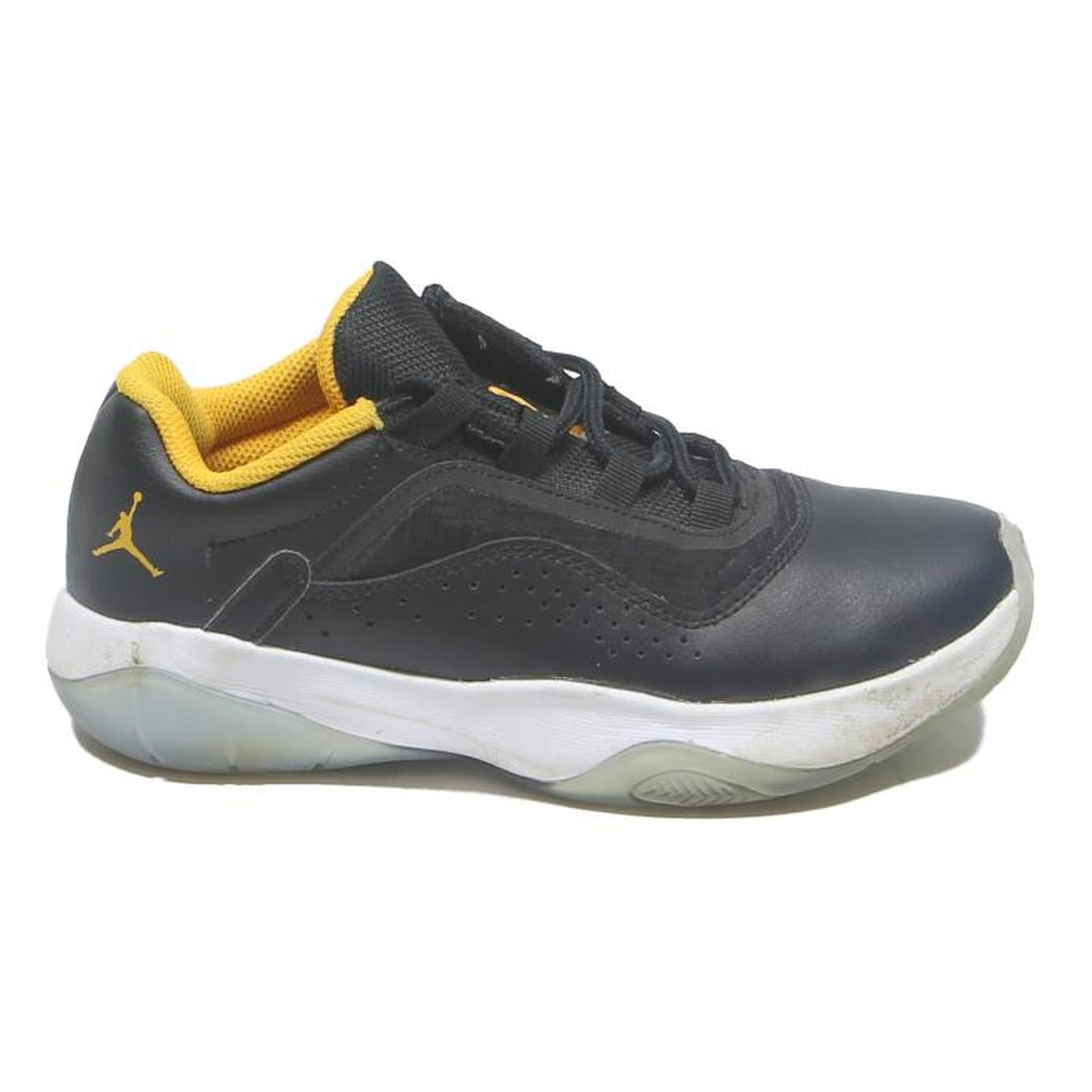 PUMA Boys Black & Yellow Low Top Trainers Synthetic UK 3.5 Sports Casual