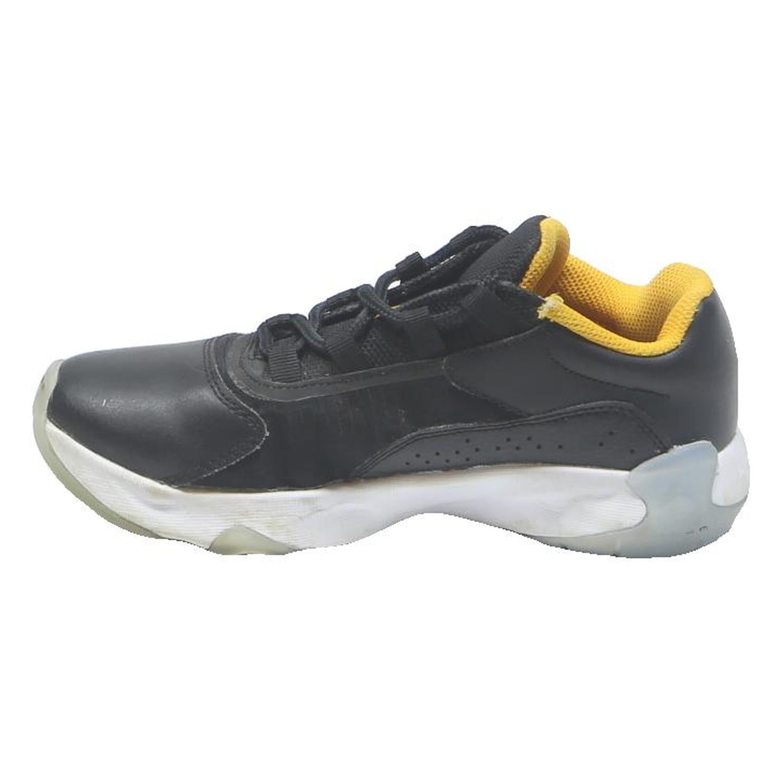 PUMA Boys Black & Yellow Low Top Trainers Synthetic UK 3.5 Sports Casual
