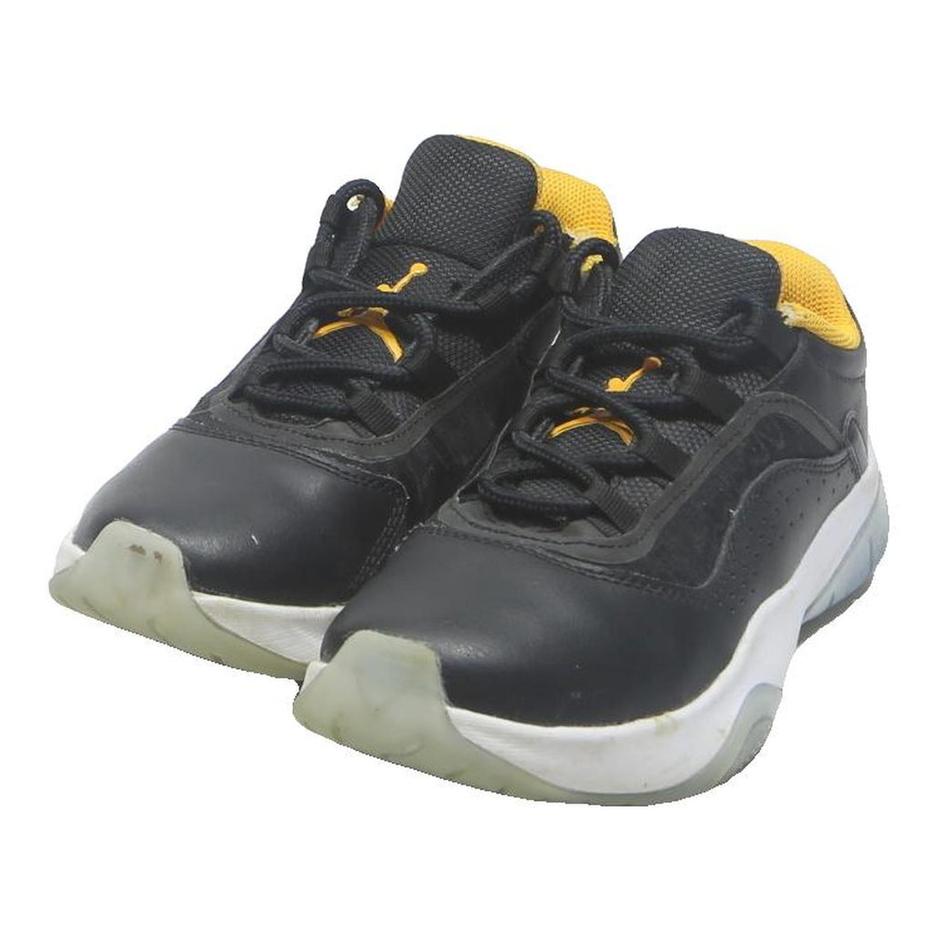 PUMA Boys Black & Yellow Low Top Trainers Synthetic UK 3.5 Sports Casual