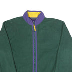 GAP Mens Green & Purple Zip Up Polyester Fleece Jacket L Casual Warm Outerwear