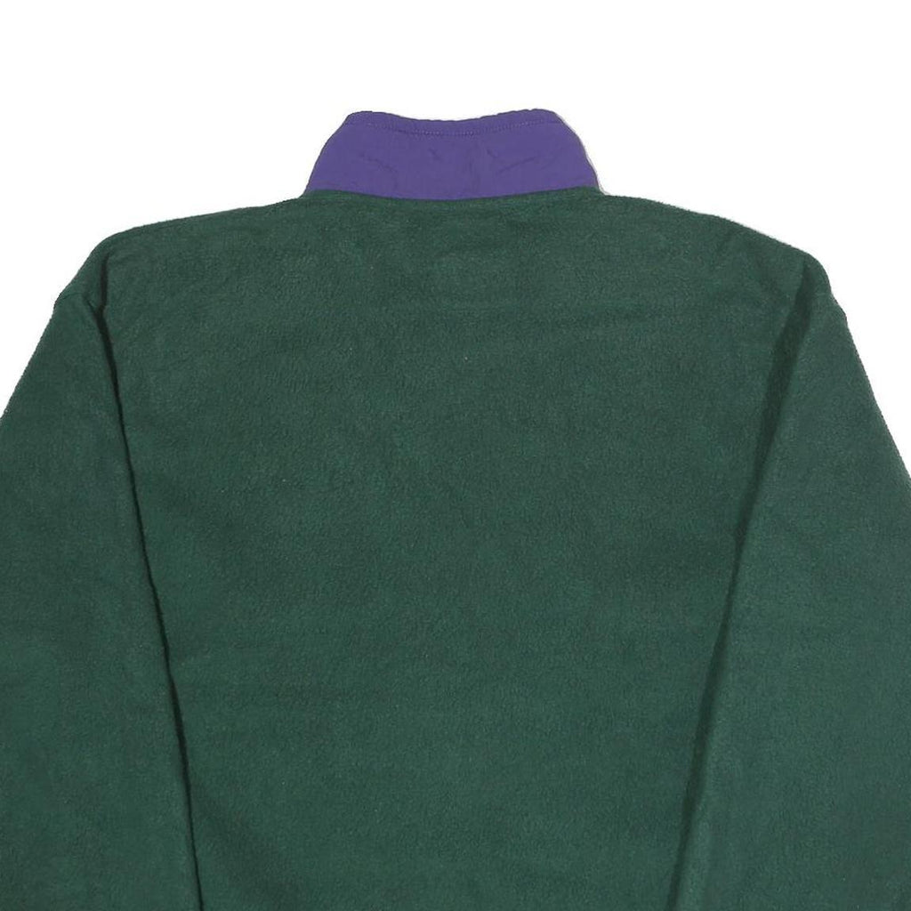 GAP Mens Green & Purple Zip Up Polyester Fleece Jacket L Casual Warm Outerwear