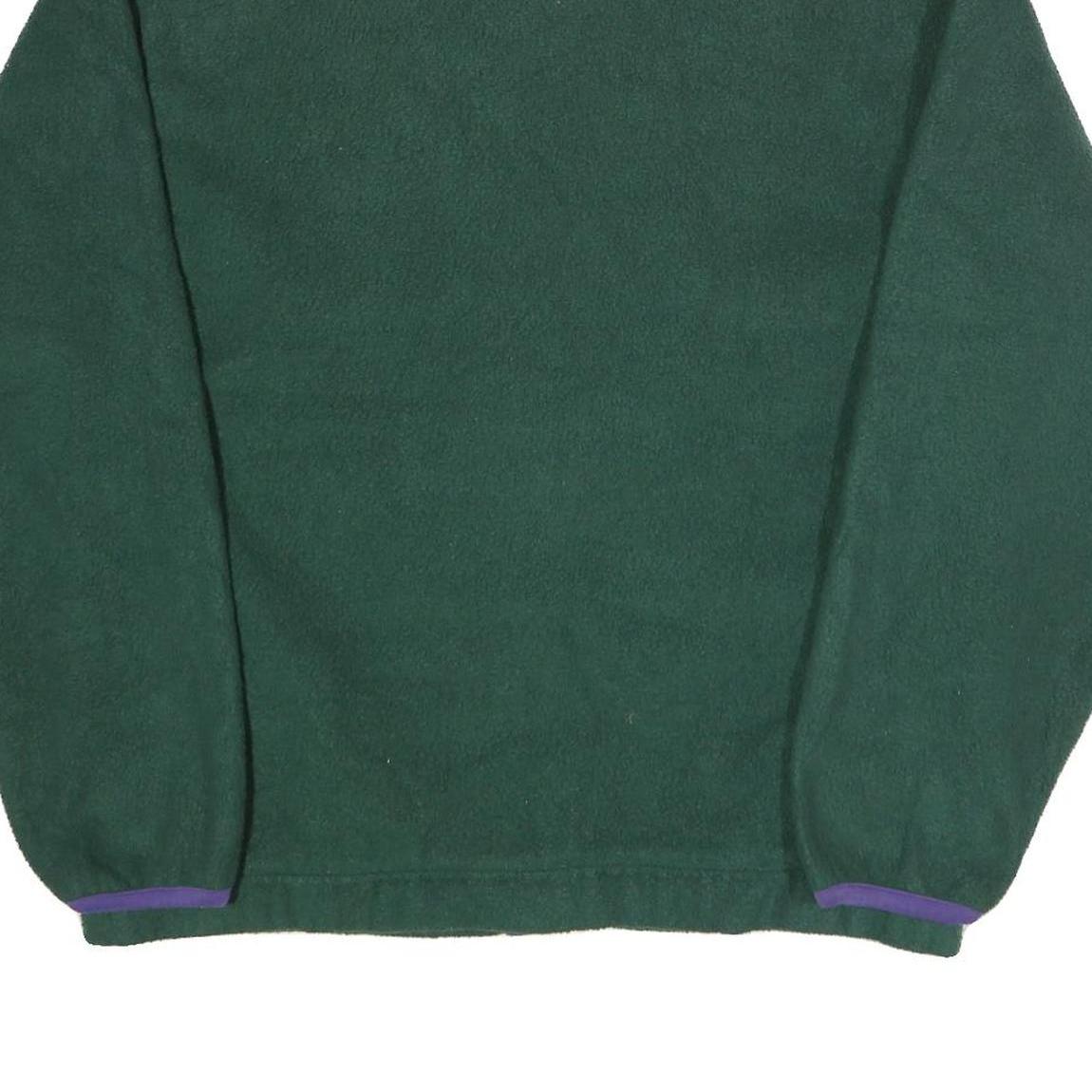 GAP Mens Green & Purple Zip Up Polyester Fleece Jacket L Casual Warm Outerwear