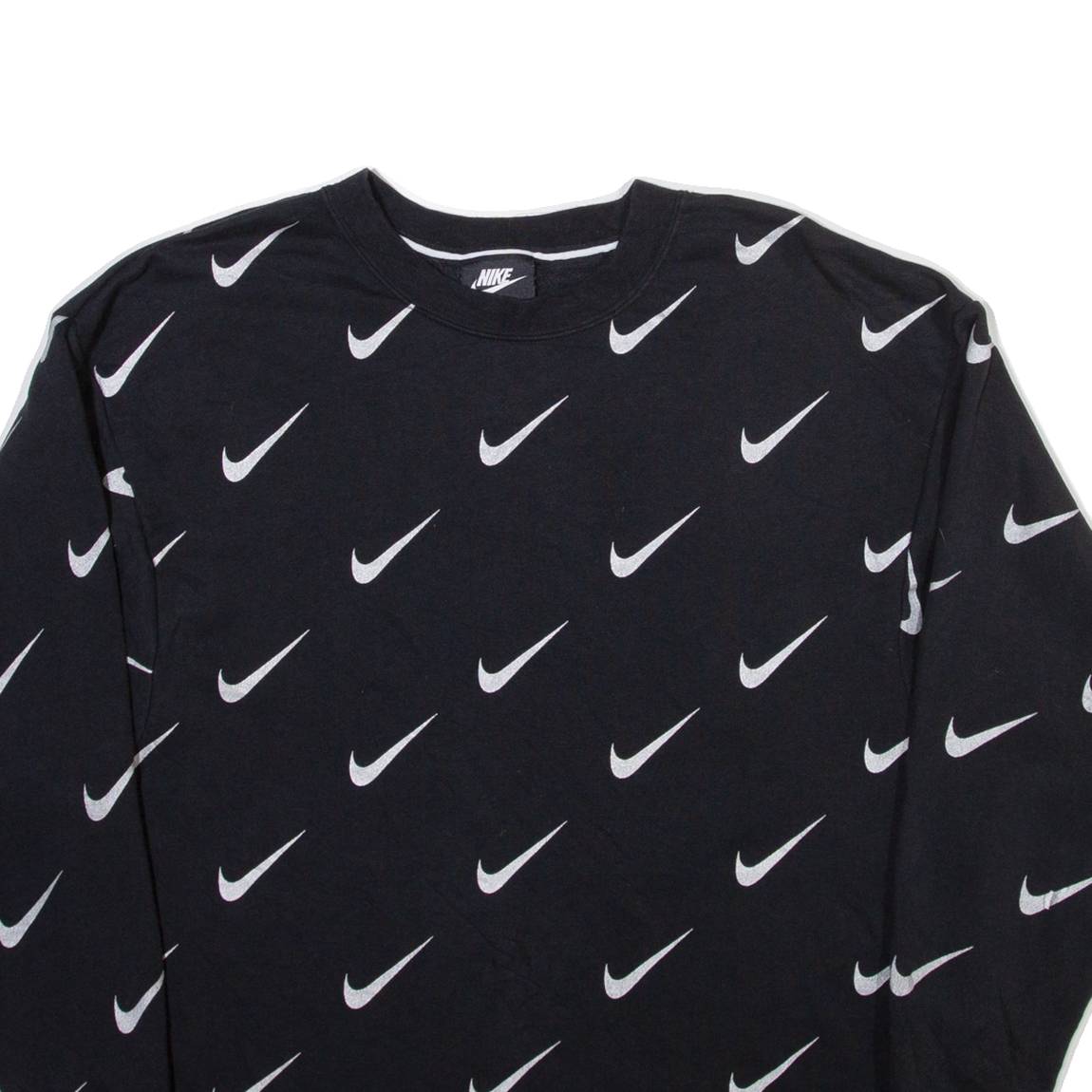 NIKE Womens Sweatshirt Black XS