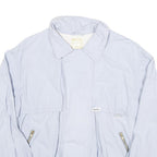 CLAY FERRY Mens Light Blue Cotton Blend Zip Jacket L Casual Outerwear