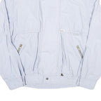 CLAY FERRY Mens Light Blue Cotton Blend Zip Jacket L Casual Outerwear