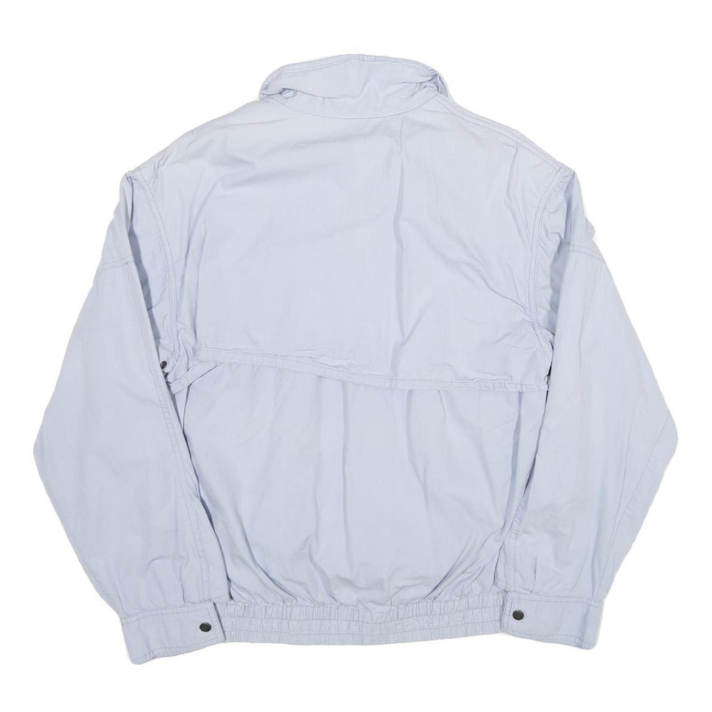 CLAY FERRY Mens Light Blue Cotton Blend Zip Jacket L Casual Outerwear
