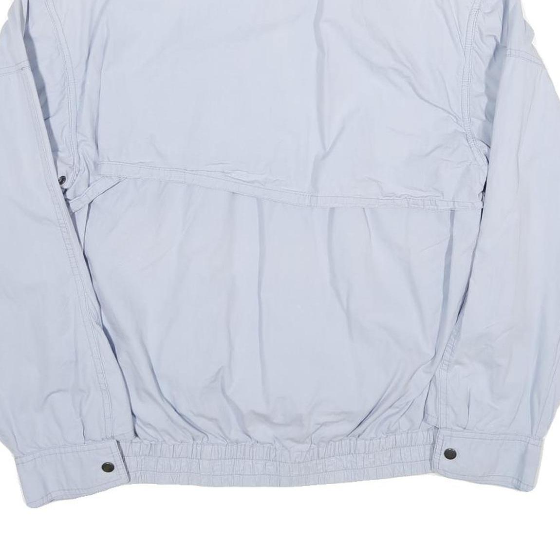 CLAY FERRY Mens Light Blue Cotton Blend Zip Jacket L Casual Outerwear