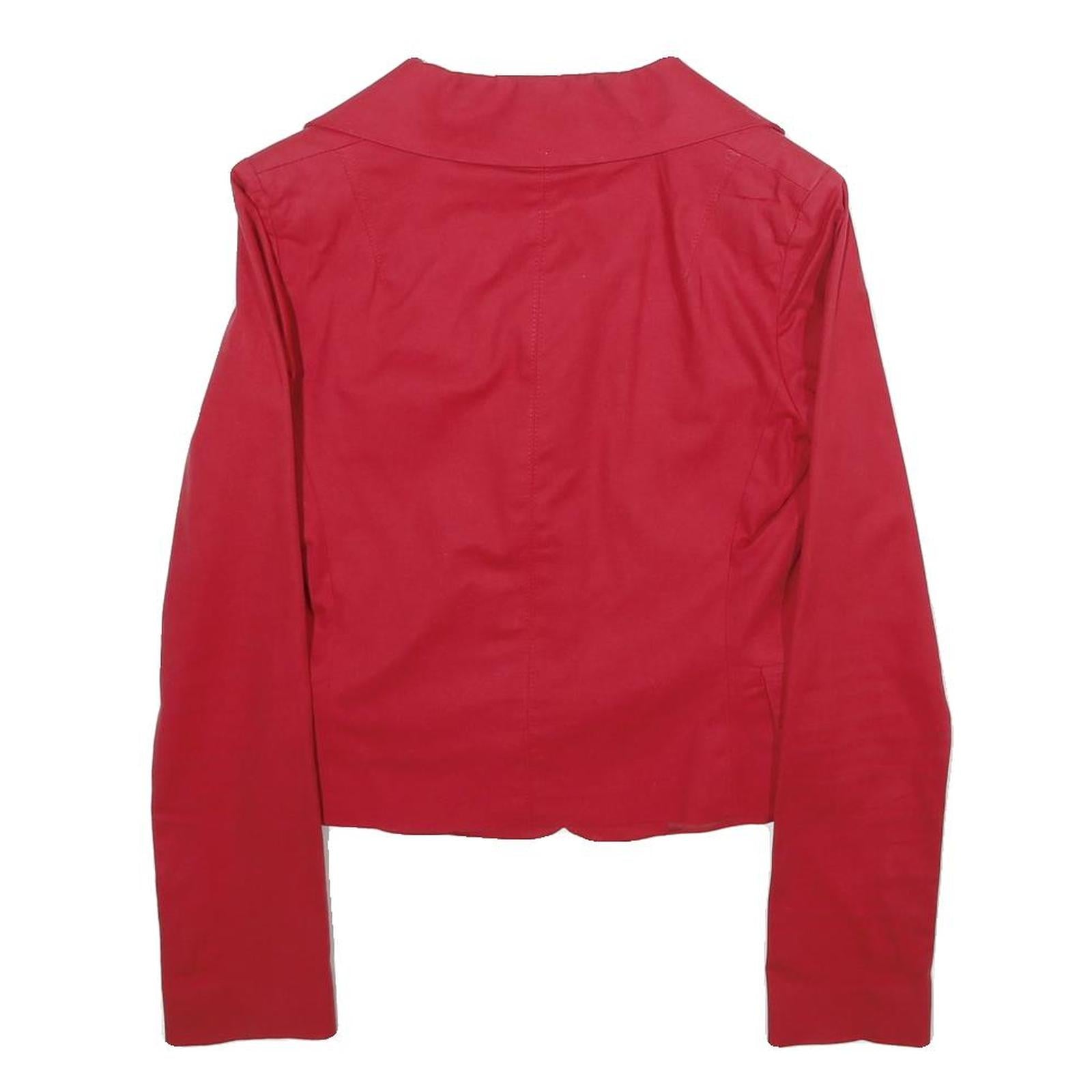 IMPERIAL Womens Red Button Cotton Blend Blazer Jacket Size S Classic Tailored