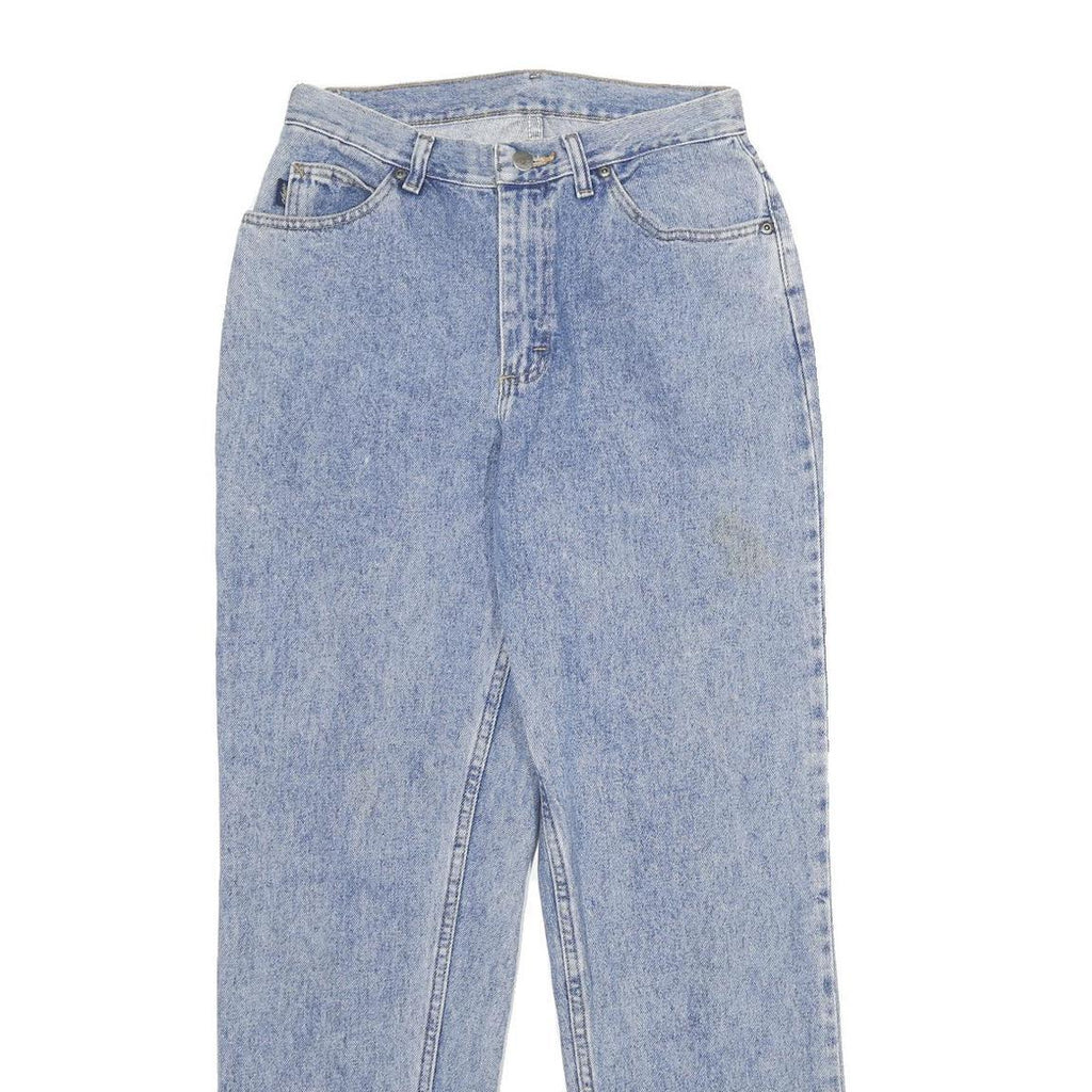 CHIC Womens Jeans Blue Regular Straight Denim Light W28 L32 Cotton Zip