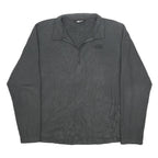 THE NORTH FACE Mens Black Patterned Pullover Jumper 1/4 Zip L Outdoor Sportswear