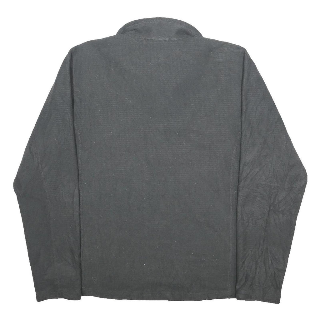 THE NORTH FACE Mens Black Patterned Pullover Jumper 1/4 Zip L Outdoor Sportswear