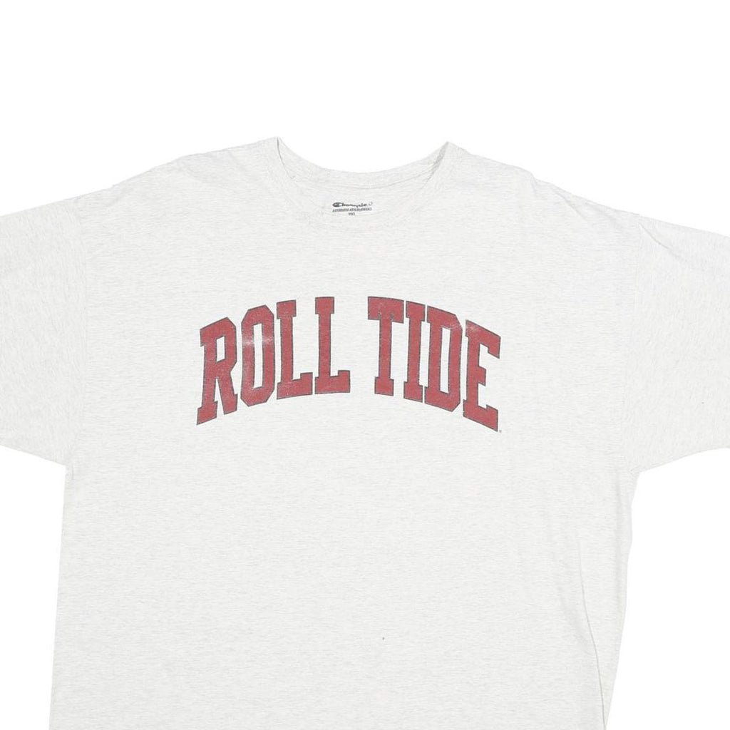 CHAMPION Mens White Roll Tide Graphic T-Shirt 2XL Short Sleeve Crew Neck Casual