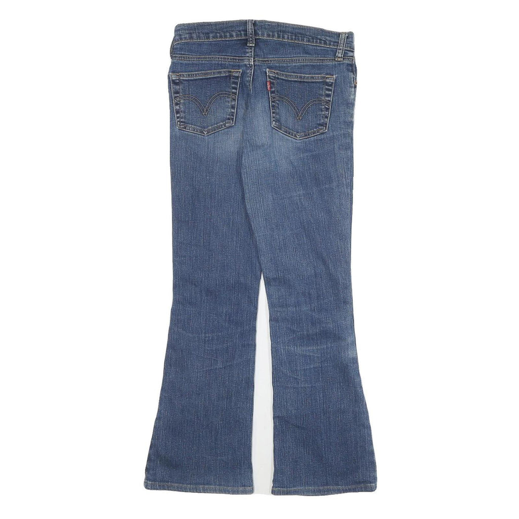 LEVI'S Womens Blue Regular Flared Denim Medium W27 L26 Zip Cotton Blend Jeans