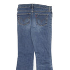 LEVI'S Womens Blue Regular Flared Denim Medium W27 L26 Zip Cotton Blend Jeans
