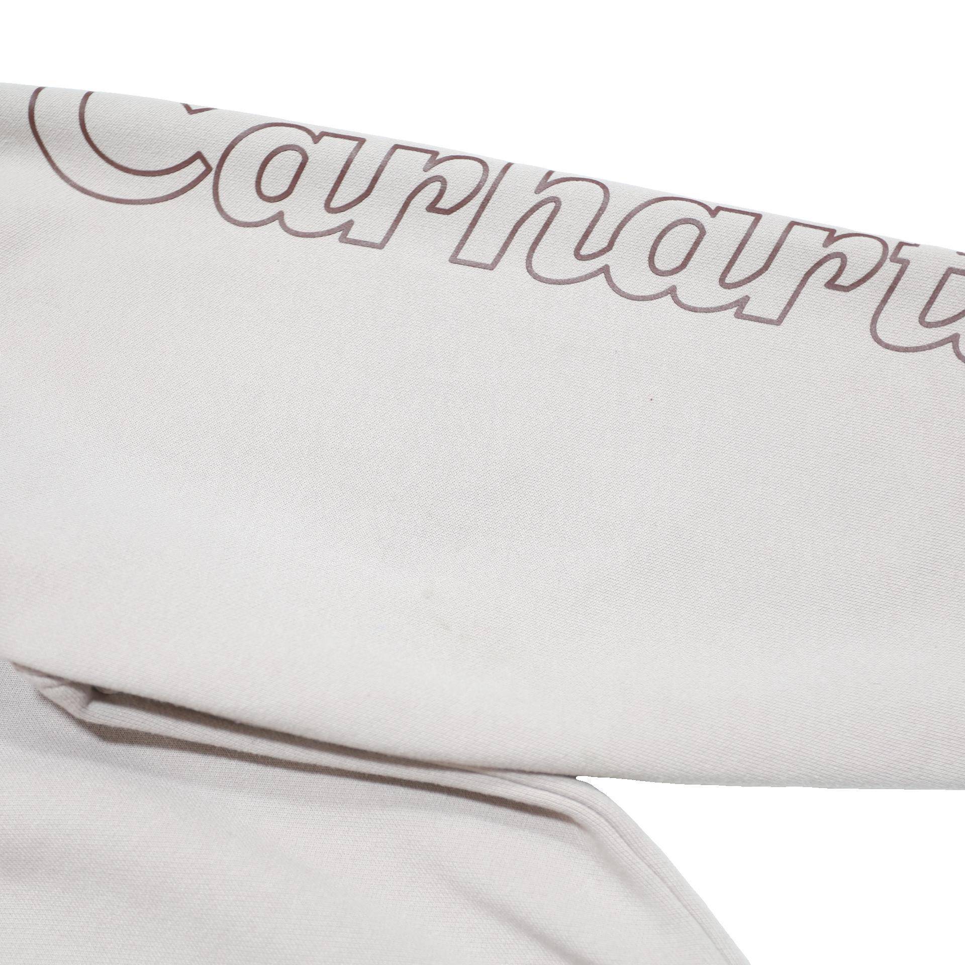 CARHARTT Womens Beige Hoodie 3XL Cotton Blend Logo Print Casual Pullover