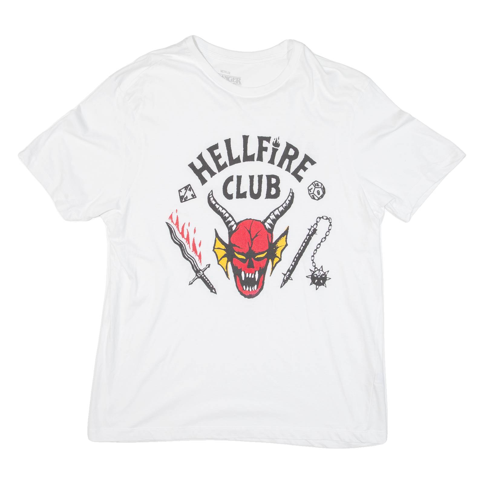NETFLIX STRANGER THINGS Womens T-Shirt White 2XL