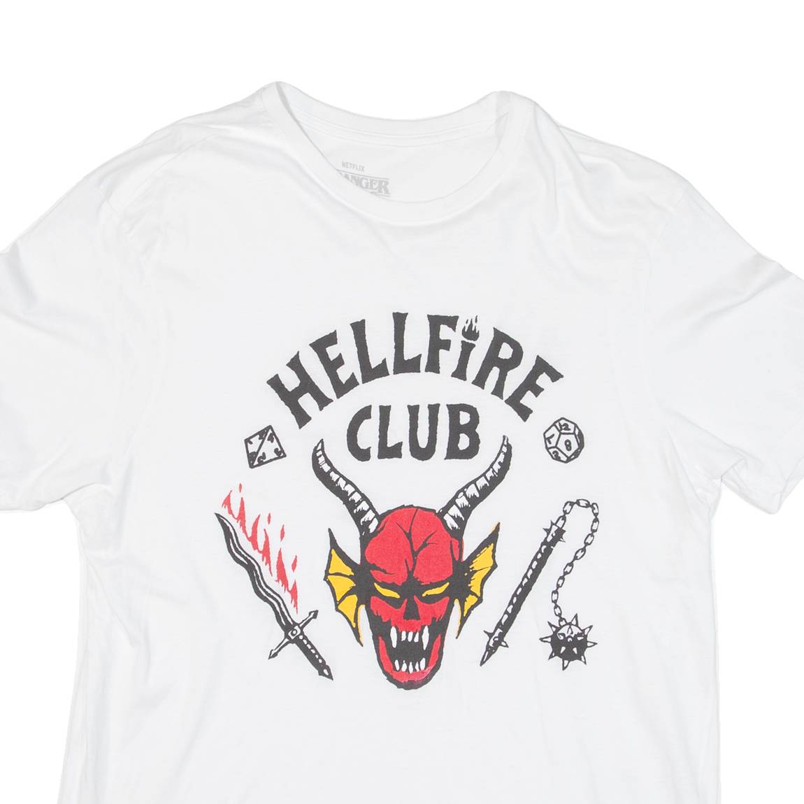 NETFLIX STRANGER THINGS Womens T-Shirt White 2XL