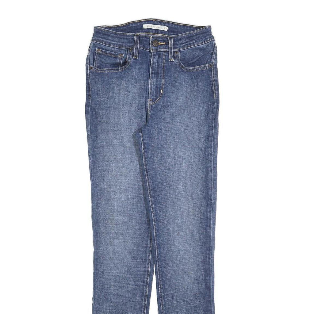 LEVI'S 721 Womens Jeans Blue Slim Skinny Denim Medium W27 L32 Premium Stretch