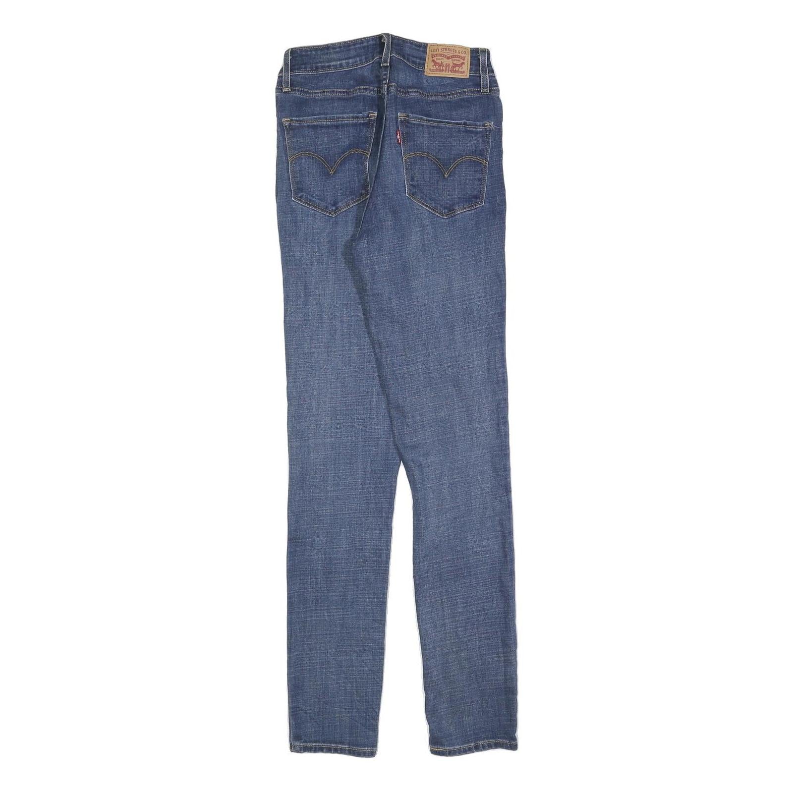 LEVI'S 721 Womens Jeans Blue Slim Skinny Denim Medium W27 L32 Premium Stretch