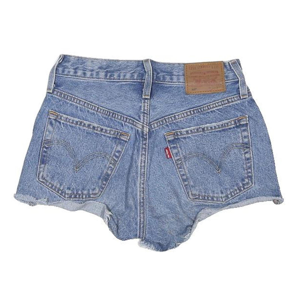 LEVI'S Womens Denim Blue Casual Cut-Off XXS W23 Distressed Shorts