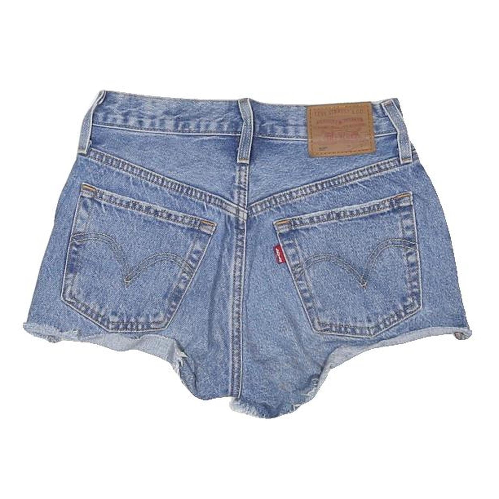 LEVI'S Womens Denim Blue Casual Cut-Off XXS W23 Distressed Shorts