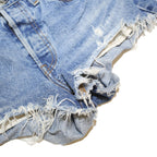 LEVI'S Womens Denim Blue Casual Cut-Off XXS W23 Distressed Shorts