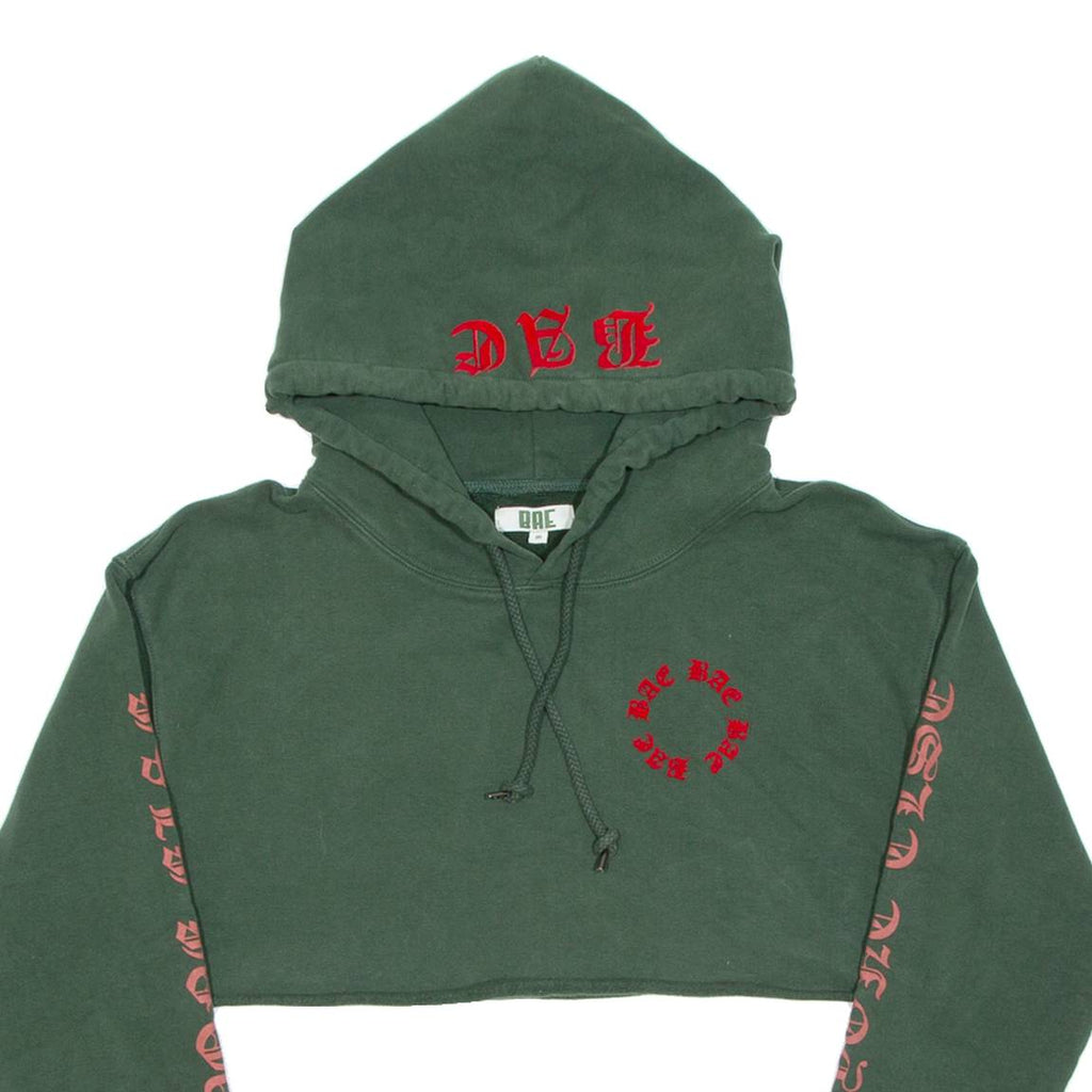 BAE Cropped Womens Green Hoodie M