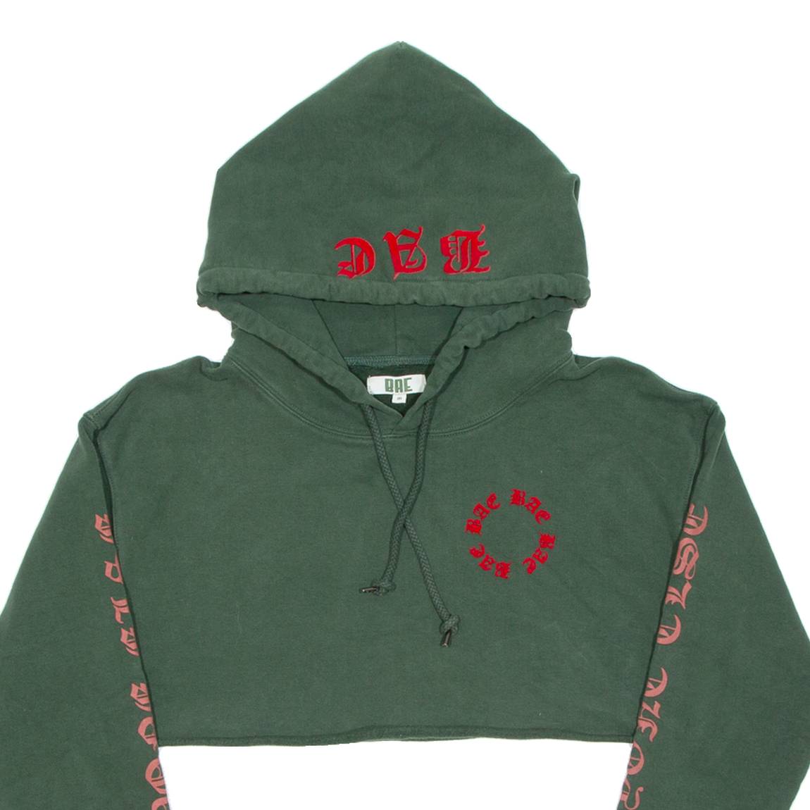 BAE Cropped Womens Green Hoodie M