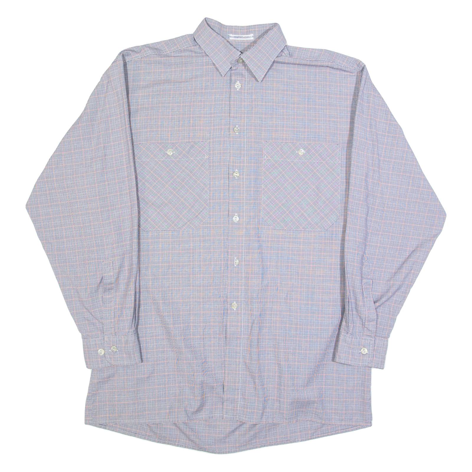 WEIDER MEIDER Mens Shirt Blue Check Long Sleeve L